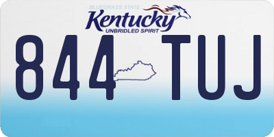 KY license plate 844TUJ