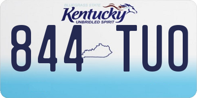 KY license plate 844TUO