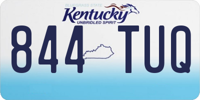 KY license plate 844TUQ