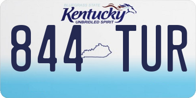 KY license plate 844TUR