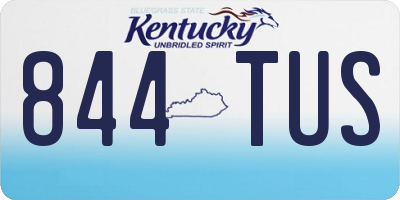 KY license plate 844TUS