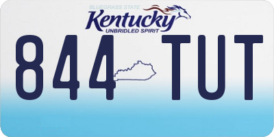 KY license plate 844TUT