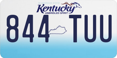 KY license plate 844TUU