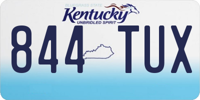 KY license plate 844TUX
