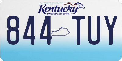 KY license plate 844TUY