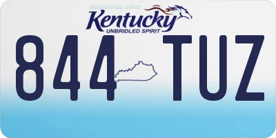 KY license plate 844TUZ