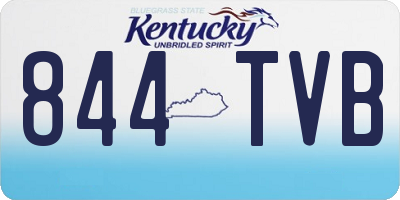 KY license plate 844TVB