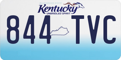 KY license plate 844TVC