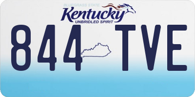 KY license plate 844TVE