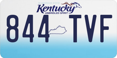 KY license plate 844TVF