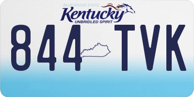 KY license plate 844TVK