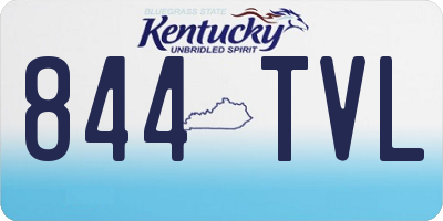KY license plate 844TVL