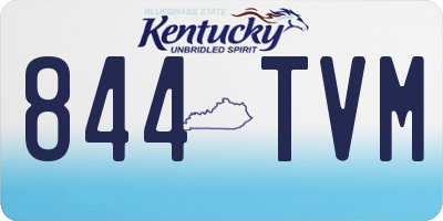 KY license plate 844TVM