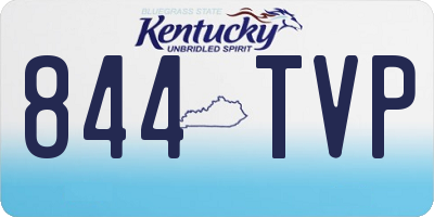 KY license plate 844TVP