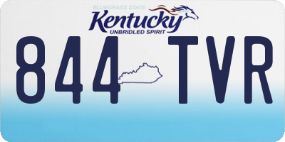 KY license plate 844TVR