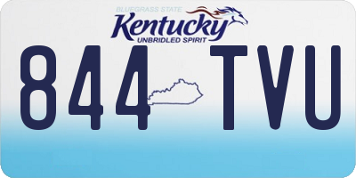 KY license plate 844TVU