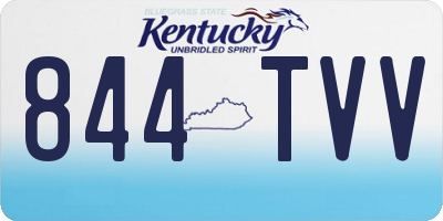 KY license plate 844TVV