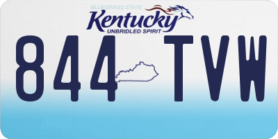 KY license plate 844TVW