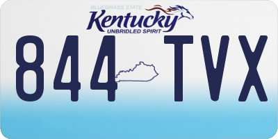 KY license plate 844TVX