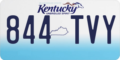 KY license plate 844TVY