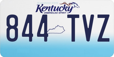 KY license plate 844TVZ