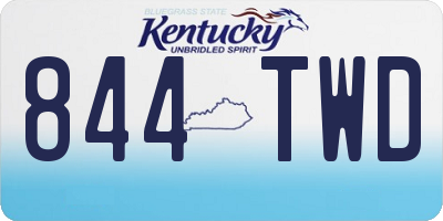 KY license plate 844TWD