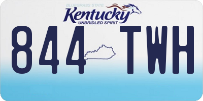 KY license plate 844TWH