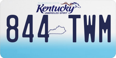 KY license plate 844TWM