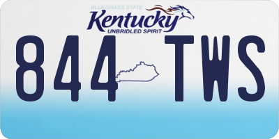KY license plate 844TWS