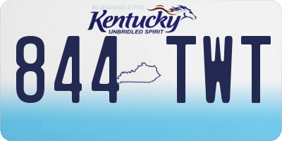 KY license plate 844TWT