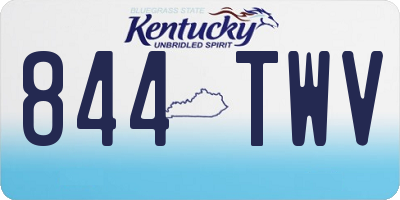KY license plate 844TWV