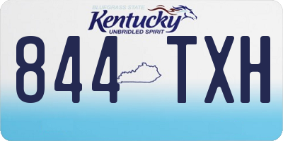 KY license plate 844TXH
