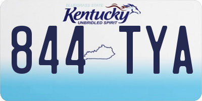 KY license plate 844TYA