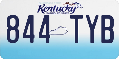 KY license plate 844TYB