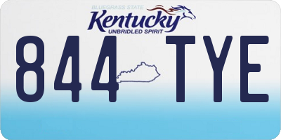 KY license plate 844TYE