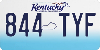 KY license plate 844TYF
