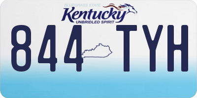 KY license plate 844TYH