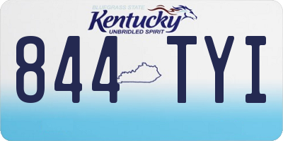 KY license plate 844TYI
