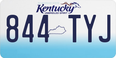 KY license plate 844TYJ