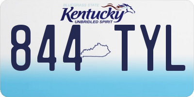 KY license plate 844TYL