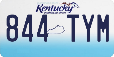 KY license plate 844TYM