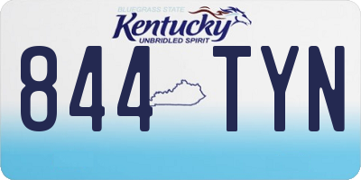 KY license plate 844TYN