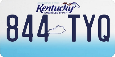 KY license plate 844TYQ