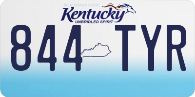 KY license plate 844TYR