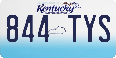 KY license plate 844TYS
