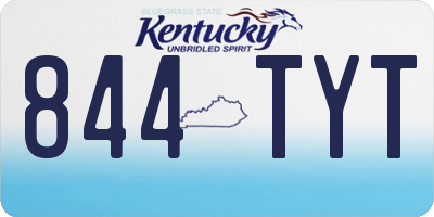 KY license plate 844TYT