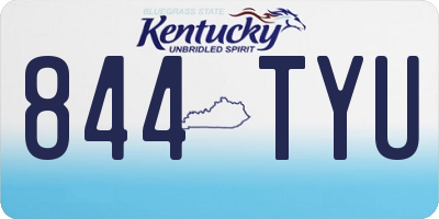 KY license plate 844TYU