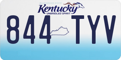 KY license plate 844TYV