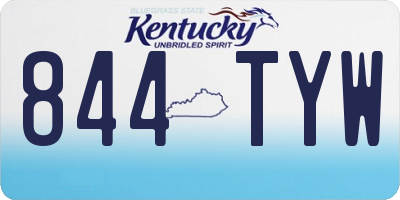 KY license plate 844TYW