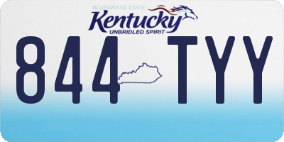 KY license plate 844TYY
